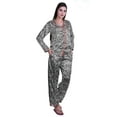 thumbnail image 2 of Moomaya Pajama Shorts With Pockets For Women Printed Sleepwear Pajama Nightdress, 2 of 6