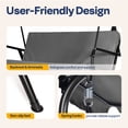 thumbnail image 5 of VIVOHOME 3 Seat Porch Swing Chair with Converting Canopy&Removable Cushion, Cushioned Steel Frame Porch Canopy Swing Chair, Swing Glider Hammock for Patio, Garden, Gray, 5 of 12