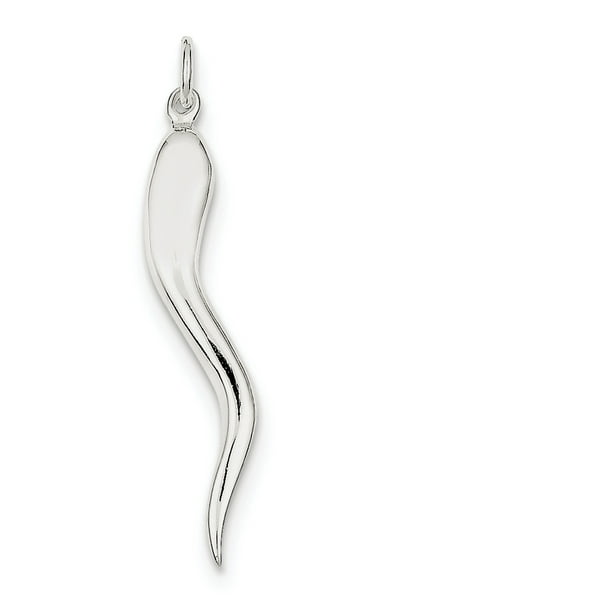 Jewelry by Sweet Pea 925 Sterling Silver Italian Horn (6x40mm