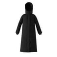 thumbnail image 3 of Honeeladyy Women's Thickened Long Down Jacket Winter Down Coat Hooded Puffer Jacket with Side Zipper Black XXXL, 3 of 4
