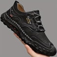 thumbnail image 3 of Size 7.5-10.5 - Handmade Low-Top Shoes with Rubber Sole ,Fashion Men's Casual Sneakers Comfortable & Durable for Casual Attire, Black/Brown/Grey,, 3 of 5