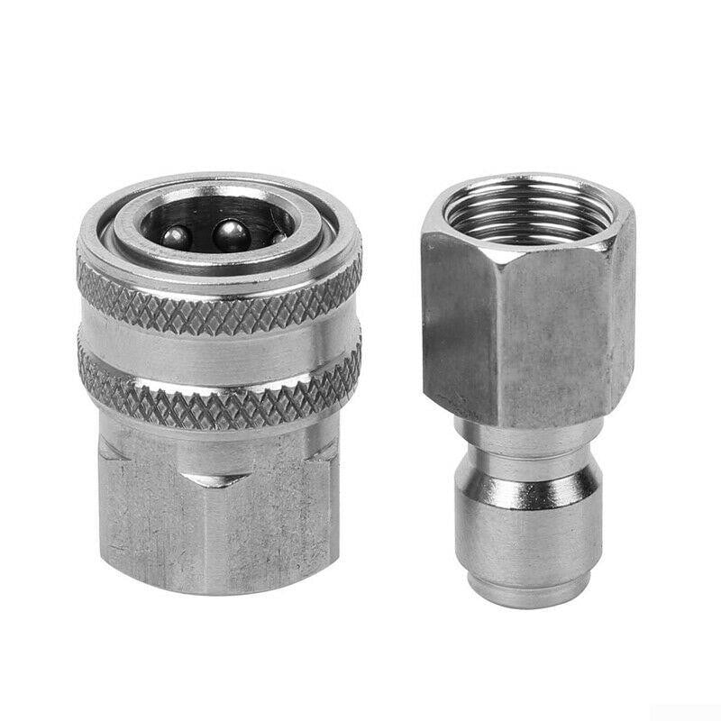 Stainless Steel Pressure Washer 3/8" NPT Male Quick Connect QC Socket Coupler 