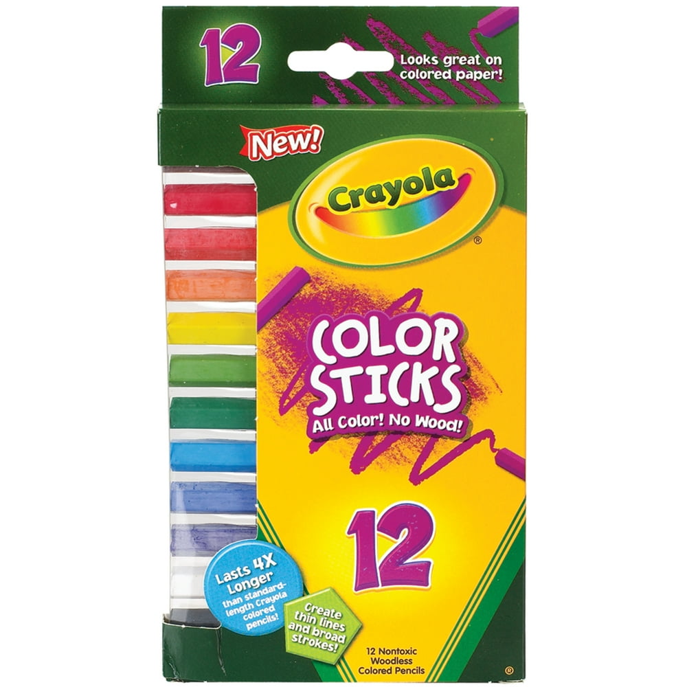 Crayola Color Sticks Colored Pencil Set, 12Colors