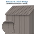 thumbnail image 6 of Bifanuo Large Dog House, PP Material Indoor Outdoor with Windows for Medium Large Dogs, Weatherproof Puppy Shelter with Elevated Floor & Air Vents, Easy Clean and Assemble (Grey, 36.2"L×38"W×38"H), 6 of 8