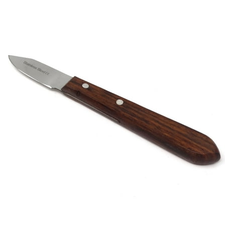 Wooden Handle Carving Tool, Polished Stainless Steel Blade, Shaping Carvers Knife Cutter - 6R