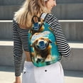 thumbnail image 5 of Yiaed Dog Underwater Adventure Print Laptop Backpack Travel Canvas Backpack Vintage Aesthetic Backpack for School Knapsack Plain Backpack Backpack for School-, 5 of 5