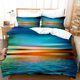 thumbnail image 1 of 3D Sunset Sky Sea Landscape Quilt Cover Set Ropa de Cama Funda Nórdica Fundas de Almohada, 1 of 3