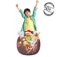 thumbnail image 3 of Art Storage Toy Bag Chair, Concept of Animal Skeleton Heads Graphical Ornate Items Spooky Feels, Stuffed Animal Organizer Washable Bag, Small Size, Dark Coral Coral, by Ambesonne, 3 of 3