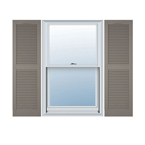 Ekena Millwork LL1S14X05200CL Lifetime Vinyl Standard Shutter (Per Pair), 14 1/2"W x 52"H, Clay