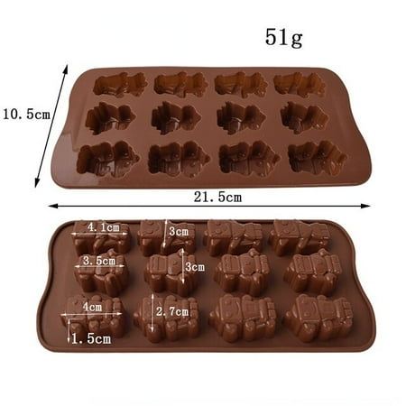 

DabuLiu Chocolate Silicone Mold Ice Tray Waffle Cake Baking Mold 12 Cells DIY Decoration Kitchen Fondant Bakeware Candy Dessert Bar Mold