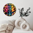 thumbnail image 6 of Pop Art Clock Wall Decor Colorful Faces 10-Inch Silent Wooden Wall Clock, Battery Operated (AA Batteries Not Included), Artistic Home Decor, 6 of 7