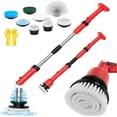 thumbnail image 1 of Brosse Électrique Rotative Compatible pour Batterie Milwaukee 18V, Brosse de Nettoyage Sans Fil 8-en-1 et Brosse à Récurer Alimentée par Batterie 1000 Tr/min avec Rallonge Réglable pour Salle de Bain, Cuisine, Voiture, Plancher (Sans Pile, 1 of 7