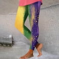 thumbnail image 2 of lcziwo Back to School Prime Sales, Leggings for Women Mardi Gras Graphic Printed Workout Yoga Pants Full Length Milk Silk Soft High Waisted Legging Pants 2025 Carnival Tights Multicolor XXL, 2 of 4