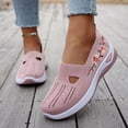 thumbnail image 2 of oqasdz Women Casual Shoes Mesh Breathable Floral Emborider Slip On Soft Sole Sneakers Round Toe Non Slip Comfortable Walking Shoes Summer Outdoor, 2 of 7
