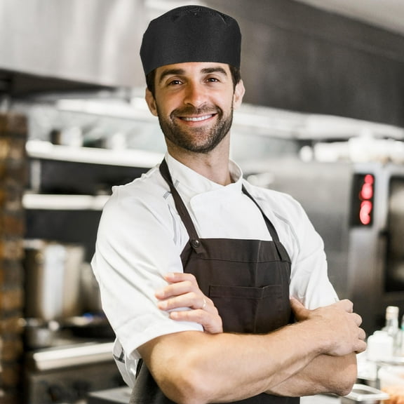 ELAYARD Breathable Chef Hat Black Color 1Pack Adjustable Durable Easy to Clean