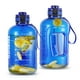 thumbnail image 1 of Botella de agua GIFUBOWA de 3 litros con pajita, marcador de tiempo, sin BPA, 1 of 7