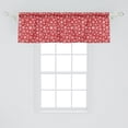 thumbnail image 2 of Ambesonne Holiday Window Valance, Christmas Snowflakes Winter, 54" X 18", White and Vermilion, 2 of 3