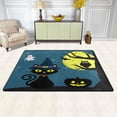 thumbnail image 2 of Dreamtimes Happy Halloween Non-Slip Area Rug 36"x24", Cartoon Witch Cat Night Floor Carpet Comfort Floor Mats Decor for Indoor Front Porch,Living Room, Bedroom,Kitchen, 2 of 7