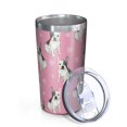 thumbnail image 2 of Pink French Bulldog Love Heart 10oz Tumblers Stainless Steel Tumbler with Lid and Straw,Vacuum Insulated Double Wall Travel Tumbler Cups with Cleaning Brush for Coffee, Tea, 2 of 4