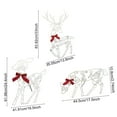 thumbnail image 6 of Christmas Reindeer Decoration Outdoor Light Up Deer Family with Warm Light 2D Standing Deer for Holiday Yard Garden Lawn Decor, 6 of 7