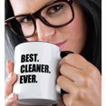 thumbnail image 2 of 3dRose, Best Cleaner Ever fun gifts for tidy neat freaks housepride houseproud, 11oz Two-Tone Black Mug, 2 of 7