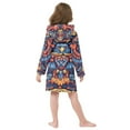 thumbnail image 5 of FORMRS Niños Bathrobe Unisex Hooded Robe Soft Plush Pajamas Sleepwear, Size 7-9T, Blue Abstract Eagle, 5 of 7