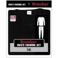thumbnail image 5 of Knocker Men's 2-Piece Long Johns Thermal Underwear Pajama Set (Black, S), 5 of 5