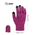 thumbnail image 3 of Spencer 2 Pairs Winter Warm Texting Gloves for Women Men, Knit Gloves Touchscreen Anti-Slip Silicone Gel Thermal Soft Lining Elastic Cuff Texting Gloves "Rose Red,Women", 3 of 8