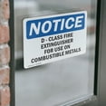 thumbnail image 4 of (2 Pack) D-Class Fire Extinguisher For Use On Combustible OSHA Notice Sign 5 Inch X 3.5 Inch Vinyl Label Decal Sticker Weather Resistant, UV Protected for Workplace, Business, and, 4 of 7