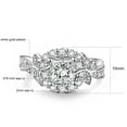 thumbnail image 2 of Matching Rings Couple Rings 10kt White Gold Plated CZ Wedding Ring for Women Men Ring, 2 of 8