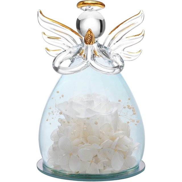 Figuras de cúpula de cristal con forma de rosa eterna para el día de la madre, regalo único para mujeres, regalo del día de la madre para mamá, abuela, boda, cumpleaños