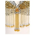 thumbnail image 6 of Womens Belly Dance Tops Party Clubwear Beaded Tassels Bra Halloween Performance Costumes, 6 of 7