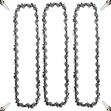 8 Inch Chainsaw Chain Replacement, 3 Pack 1/4" LP Pitch, 45 Drive Links$$Tools