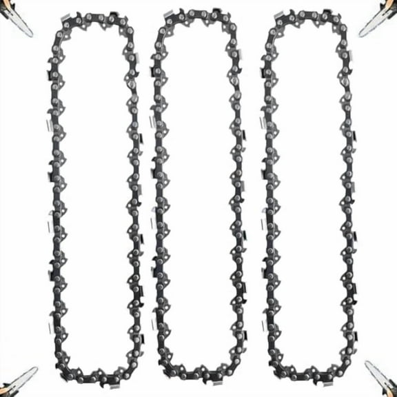 8 Inch Chainsaw Chain Replacement, 3 Pack 1/4" LP Pitch, 45 Drive Links$$Tools