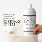 Luxury Mop Soap, Highly Scented Floor Cleaner for Hardwood, Tile, Laminate & Stone Floors, Low Suds, No Residue, Non-Toxic, 32 oz - Brazilian Bliss