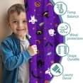 thumbnail image 3 of Blackout Kids Curtains,Purple Halloween Pattern Childrens Insulated Curtains Set Of 2,Bedroom Essentials,Toddler Room Decor 52"x84", 3 of 5