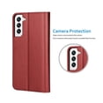 thumbnail image 6 of Galaxy S22+ 6.6" Case, Galaxy S22+ 6.6" Wallet Case, Galaxy S22+ 6.6" Leather Case, Tekcoo PU Leather Folio Flip Cover Magnetic Closure TPU Shockproof Protective Case Kickstand Strap -Wine Red, 6 of 11