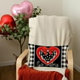 thumbnail image 2 of Valentines Day Lumbar Pillow Cover 12x20 Inch Be Mine Love Hearts Black White Buffalo Plaid Checkered Decorations Farmhouse Home Decor Throw Pillows Cushion Case for Sofa Couch, 2 of 6