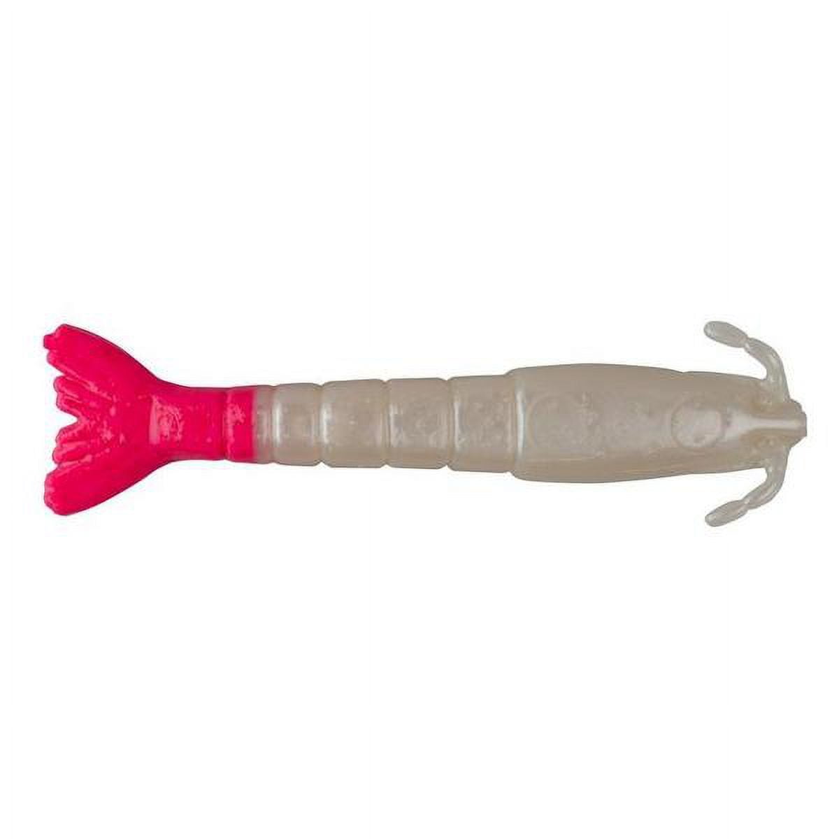 Gulp! Alive! Shrimp, 4" Pearl White/Chartreuse