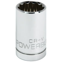 Powerbuilt 1/2 Inch Drive x 16 MM 12 Point Shallow Socket - 642014