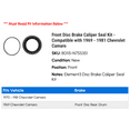 thumbnail image 2 of Front Disc Brake Caliper Seal Kit - Compatible with 1969 - 1981 Chevy Camaro 1970 1971 1972 1973 1974 1975 1976 1977 1978 1979 1980, 2 of 2