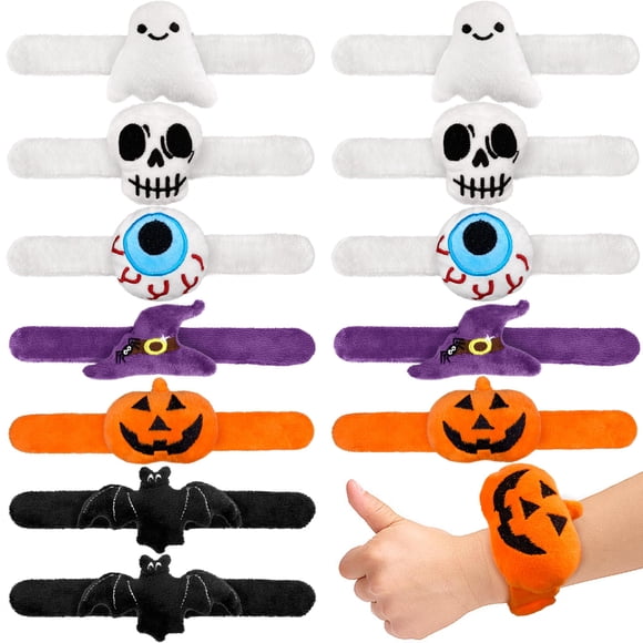 Slap Bracelets XIPEGPA, animal de peluche para Halloween, 12 unidades