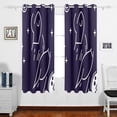 thumbnail image 2 of Cosmic Journey Thermal Blackout Curtains 63x55 Inch 2 Panels Grommet Window Drapes for Bedroom Living Room, 2 of 5
