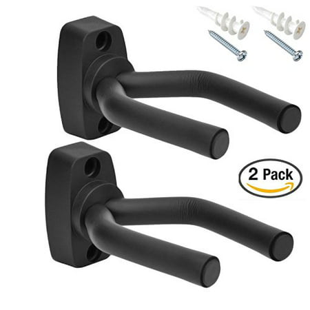2-PACK Guitar Hanger Hook Holder Wall Mount Display, w/Hardware, Pack of 2 guitar hangers By Top Stage Ship from