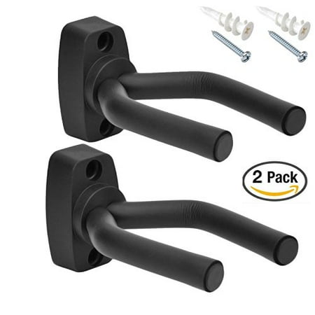 - 2-PACK Guitar Hanger Hook Holder Wall Mount Display, w/Hardware, Pack of 2 guitar hangers By Top Stage Ship from US