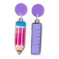 thumbnail image 1 of New Graduation Teacher's Day 2D Acrylic Earrings Colored Pencil Ruler Earr FAST, 1 of 1