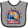 thumbnail image 3 of Inktastic Rosie Riveter Proud American Girls Baby Bib, 3 of 4