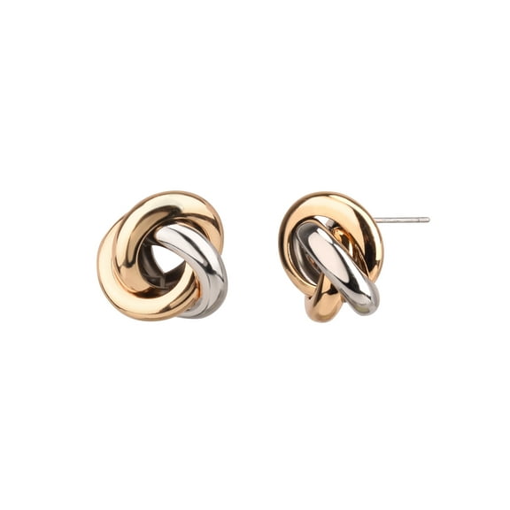 Time and Tru Adult Women's Gold Tone and Silver Tone Knot Post Metal Earring