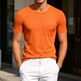 thumbnail image 2 of Avirosel Men's Pocket Basic T Shirts Casual Short Sleeve Breathable Crewneck Running Sports Mesh T-Shirt Orange, 2 of 9