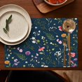 thumbnail image 4 of Pioneer Flower Floral Print Pattern Summer Placemats Table Placemats Set Of 6-Linen Kitchen Washable Placemats Table Mats 12x18 Inch Non-Slip Heat Resistant, 4 of 5